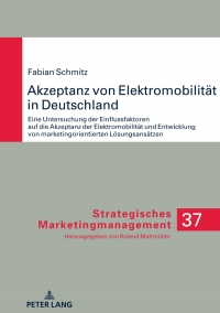 Cover image: Akzeptanz von Elektromobilitaet in Deutschland 1st edition 9783631880289