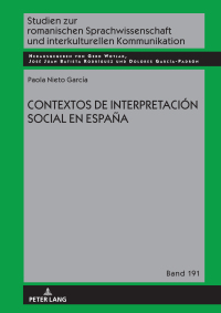 Imagen de portada: Contextos de interpretación social en España 1st edition 9783631888223