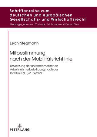 Cover image: Mitbestimmung nach der Mobilitaetsrichtlinie 1st edition 9783631890820