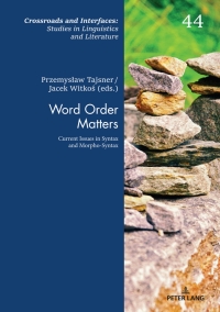 表紙画像: Word Order Matters 1st edition 9783631879528