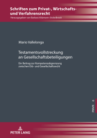 Cover image: Testamentsvollstreckung an Gesellschaftsbeteiligungen 1st edition 9783631891445