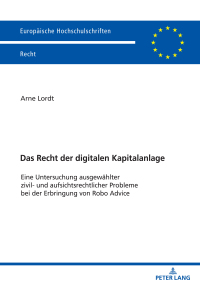 表紙画像: Das Recht der digitalen Kapitalanlage 1st edition 9783631891308