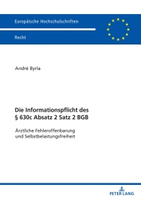 Immagine di copertina: Die Informationspflicht des § 630c Absatz 2 Satz 2 BGB 1st edition 9783631881545