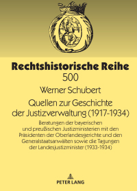 Imagen de portada: Quellen zur Geschichte der Justizverwaltung (1917-1934) 1st edition 9783631893227