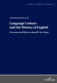 صورة الغلاف: Language Contact and the History of English 1st edition 9783631846629