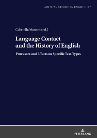 Imagen de portada: Language Contact and the History of English 1st edition 9783631846629
