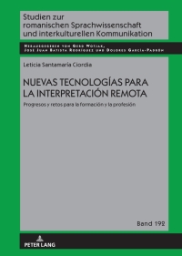 Cover image: Nuevas tecnologías para la interpretación remota. 1st edition 9783631896990
