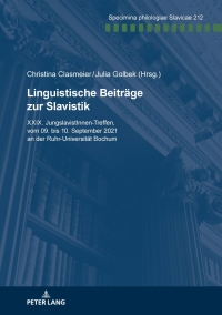 Cover image: Linguistische Beitraege zur Slavistik. 1st edition 9783631903131