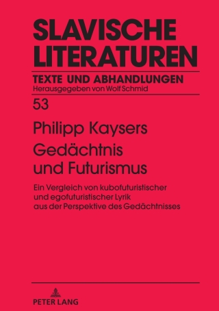 Cover image: Gedaechtnis und Futurismus 1st edition 9783631903841