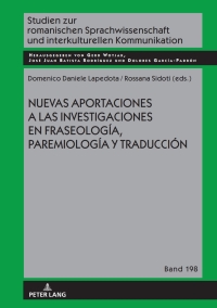 Cover image: Nuevas aportaciones a las investigaciones en fraseología, paremiología y traducción 1st edition 9783631905999