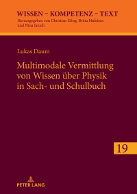 Cover image: Multimodale Vermittlung von Wissen ueber Physik in Sach- und Schulbuch 1st edition 9783631906750