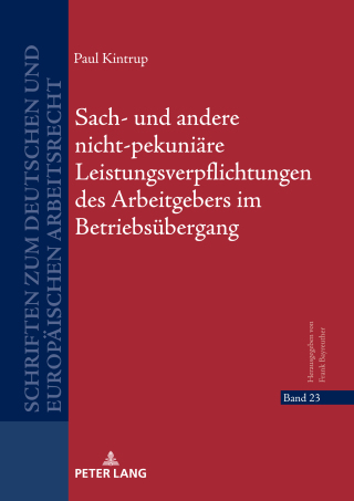 Omslagafbeelding: Sach- und andere nicht-pekuniaere Leistungsverpflichtungen des Arbeitgebers im Betriebsuebergang 1st edition 9783631898383