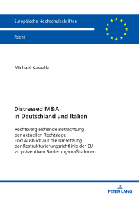 Cover image: Distressed M&A in Deutschland und Italien 1st edition 9783631899274
