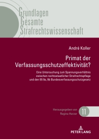 Cover image: Primat der Verfassungsschutzeffektivitaet 1st edition 9783631899649
