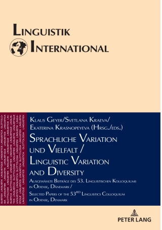 Cover image: Sprachliche Variation und Vielfalt / Linguistic Variation and Diversity 1st edition 9783631840122