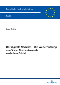 Cover image: Der digitale Nachlass 1st edition 9783631909362