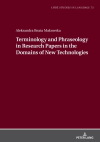 Cover image: Terminology and Phraseology in Research Papers in the Domains of New Technologies 1st edition 9783631873205