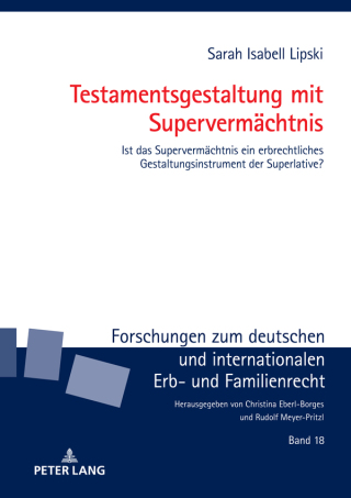 Cover image: Testamentsgestaltung mit Supervermaechtnis 1st edition 9783631911761