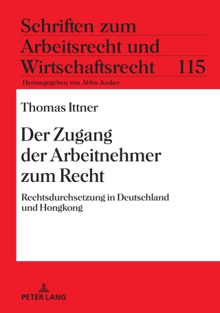 Imagen de portada: Der Zugang der Arbeitnehmer zum Recht 1st edition 9783631913055