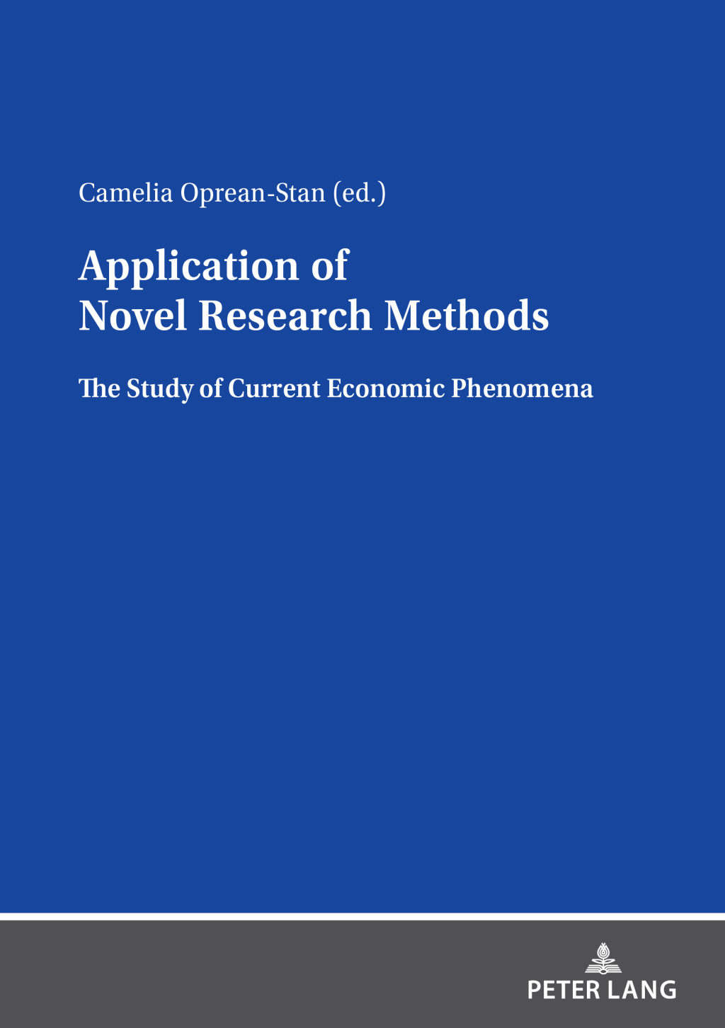 Application of Novel Research Methods The Study of Current Economic Phenomena 1st Edition