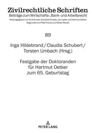 Cover image: Festgabe der Doktoranden fuer Hartmut Oetker zum 65. Geburtstag 1st edition 9783631919736