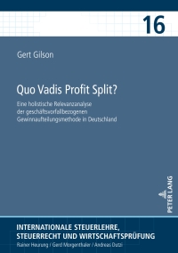 表紙画像: Quo Vadis Profit Split? 1st edition 9783631921494