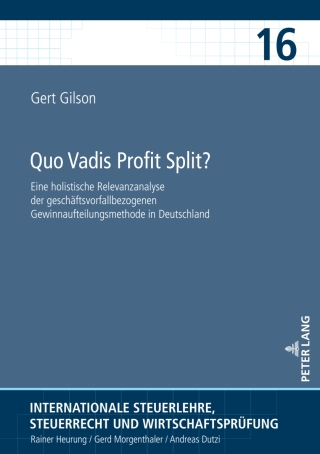 Cover image: Quo Vadis Profit Split? 1st edition 9783631921494