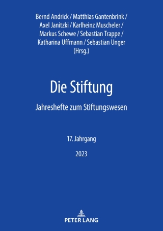 Imagen de portada: Die Stiftung 1st edition 9783631922231