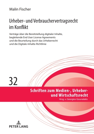 Cover image: Urheber- und Verbrauchervertragsrecht im Konflikt 1st edition 9783631922538