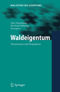 表紙画像: Waldeigentum 1st edition 9783642002311