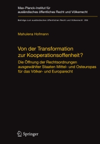 Cover image: Von der Transformation zur Kooperationsoffenheit? 9783642004100