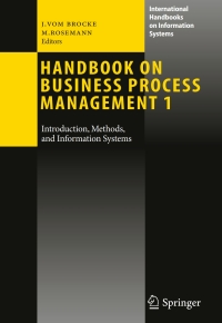Imagen de portada: Handbook on Business Process Management 1 9783642004155