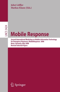 Cover image: Mobile Response 1st edition 9783642004391