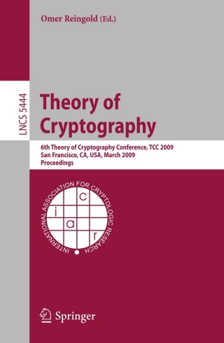 Cover image: Theory of Cryptography 1st edition 9783642004568