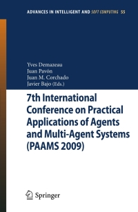 Immagine di copertina: 7th International Conference on Practical Applications of Agents and Multi-Agent Systems (PAAMS'09) 9783642004865