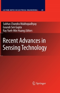 Cover image: Recent Advances in Sensing Technology 9783642005770