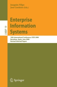 Cover image: Enterprise Information Systems 1st edition 9783642006692