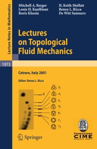 Imagen de portada: Lectures on Topological Fluid Mechanics 9783642008368