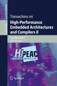 Titelbild: Transactions on High-Performance Embedded Architectures and Compilers II 1st edition 9783642009037