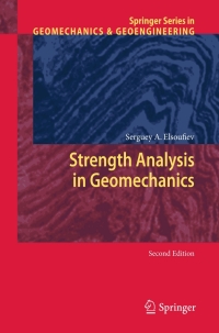 صورة الغلاف: Strength Analysis in Geomechanics 2nd edition 9783642013003