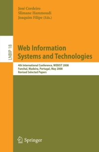 Omslagafbeelding: Web Information Systems and Technologies 1st edition 9783642013430