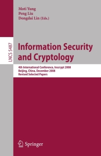 Cover image: Information Security and Cryptology 1st edition 9783642014406