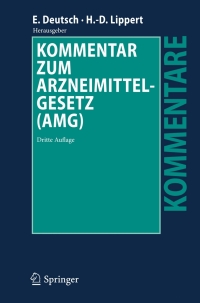 Cover image: Kommentar zum Arzneimittelgesetz (AMG) 3rd edition 9783642014543