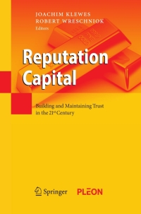 Imagen de portada: Reputation Capital 1st edition 9783642016295