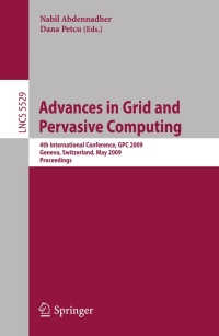 Cover image: Advances in Grid and Pervasive Computing 1st edition 9783642016707