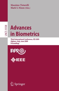 Cover image: Advances in Biometrics 1st edition 9783642017926