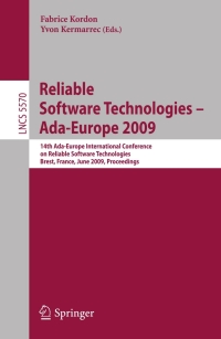 Cover image: Reliable Software Technologies - Ada-Europe 2009 1st edition 9783642019234
