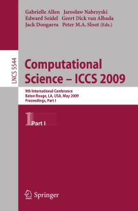 Imagen de portada: Computational Science – ICCS 2009 1st edition 9783642019692