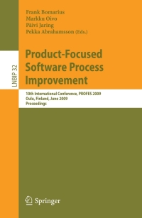 Imagen de portada: Product-Focused Software Process Improvement 1st edition 9783642021510