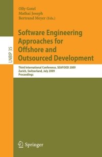 Omslagafbeelding: Software Engineering Approaches for Offshore and Outsourced Development 1st edition 9783642029868